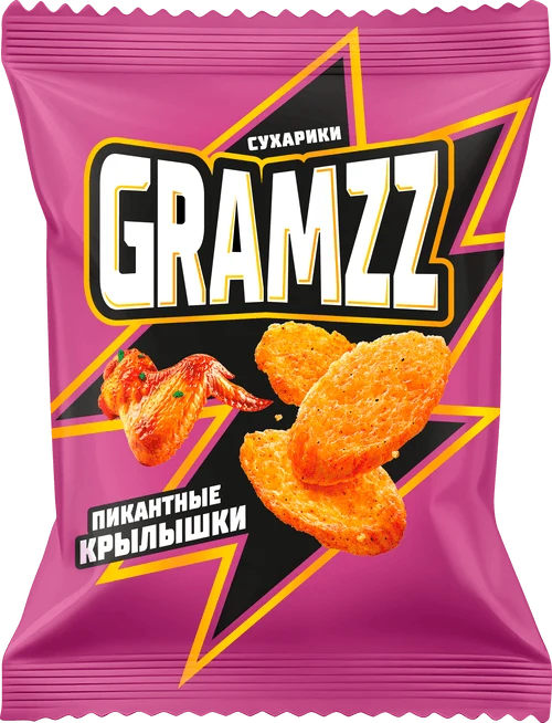 Пачка сухариков GRAMZZ — пикантные крылышки